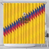 World Football 2026 Colombia Shower Curtain Vamos Los Cafeteros - Wonder Print Shop