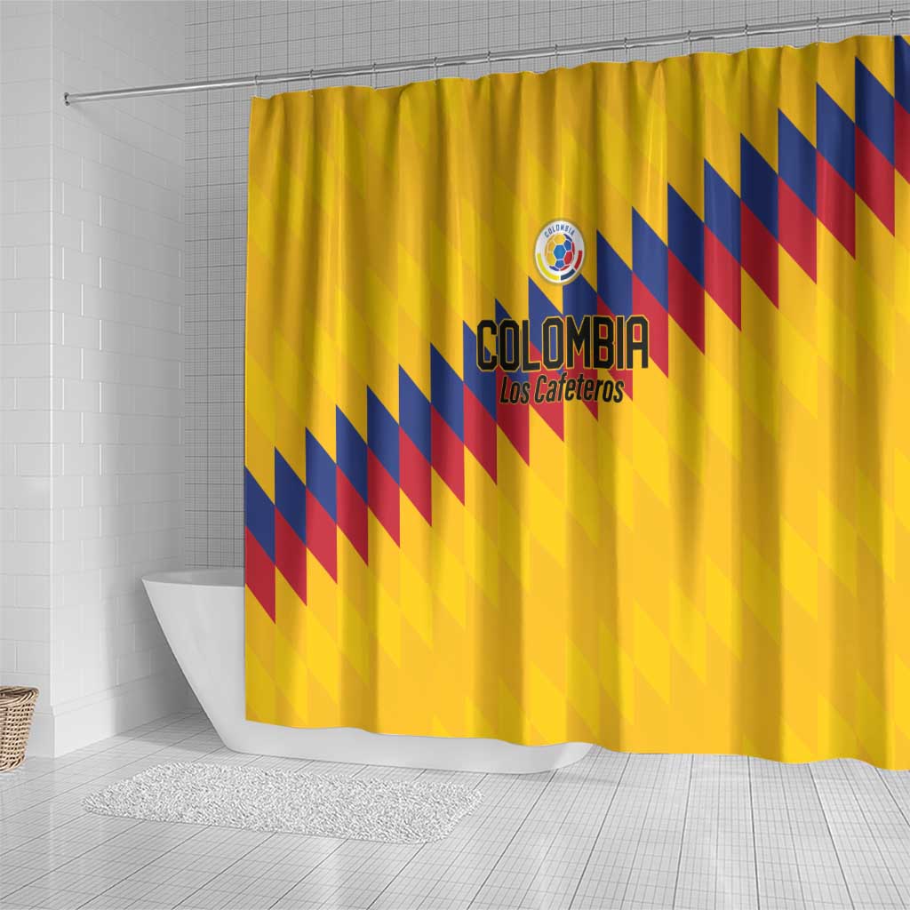 World Football 2026 Colombia Shower Curtain Vamos Los Cafeteros - Wonder Print Shop