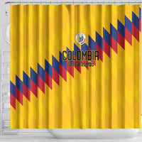 World Football 2026 Colombia Shower Curtain Vamos Los Cafeteros - Wonder Print Shop