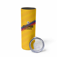 Custom World Football 2026 Colombia Skinny Tumbler Vamos Los Cafeteros - Wonder Print Shop