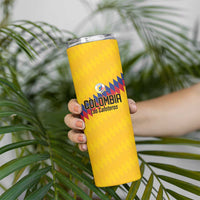 Custom World Football 2026 Colombia Skinny Tumbler Vamos Los Cafeteros - Wonder Print Shop