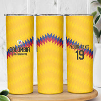 Custom World Football 2026 Colombia Skinny Tumbler Vamos Los Cafeteros - Wonder Print Shop