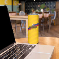 Custom World Football 2026 Colombia Skinny Tumbler Vamos Los Cafeteros - Wonder Print Shop