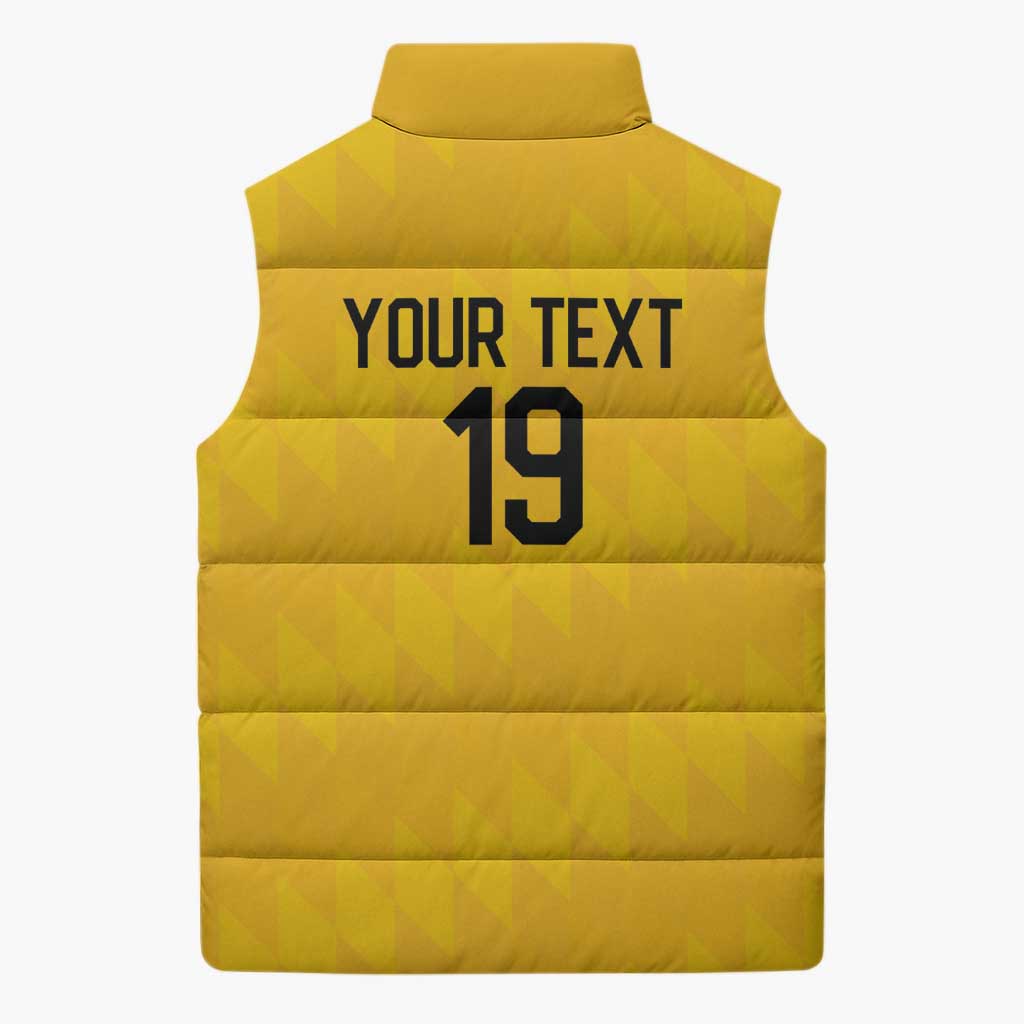 Custom World Football 2026 Colombia Sleeveless Puffer Jacket Vamos Los Cafeteros - Wonder Print Shop