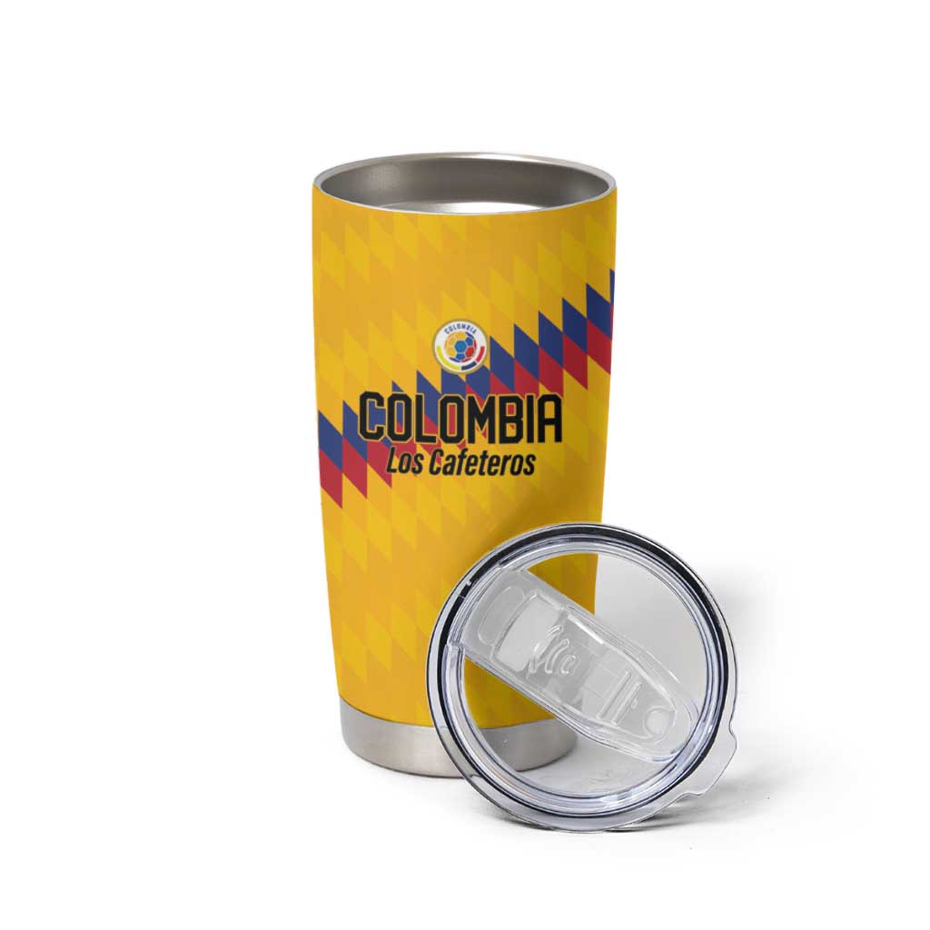 Custom World Football 2026 Colombia Tumbler Cup Vamos Los Cafeteros - Wonder Print Shop
