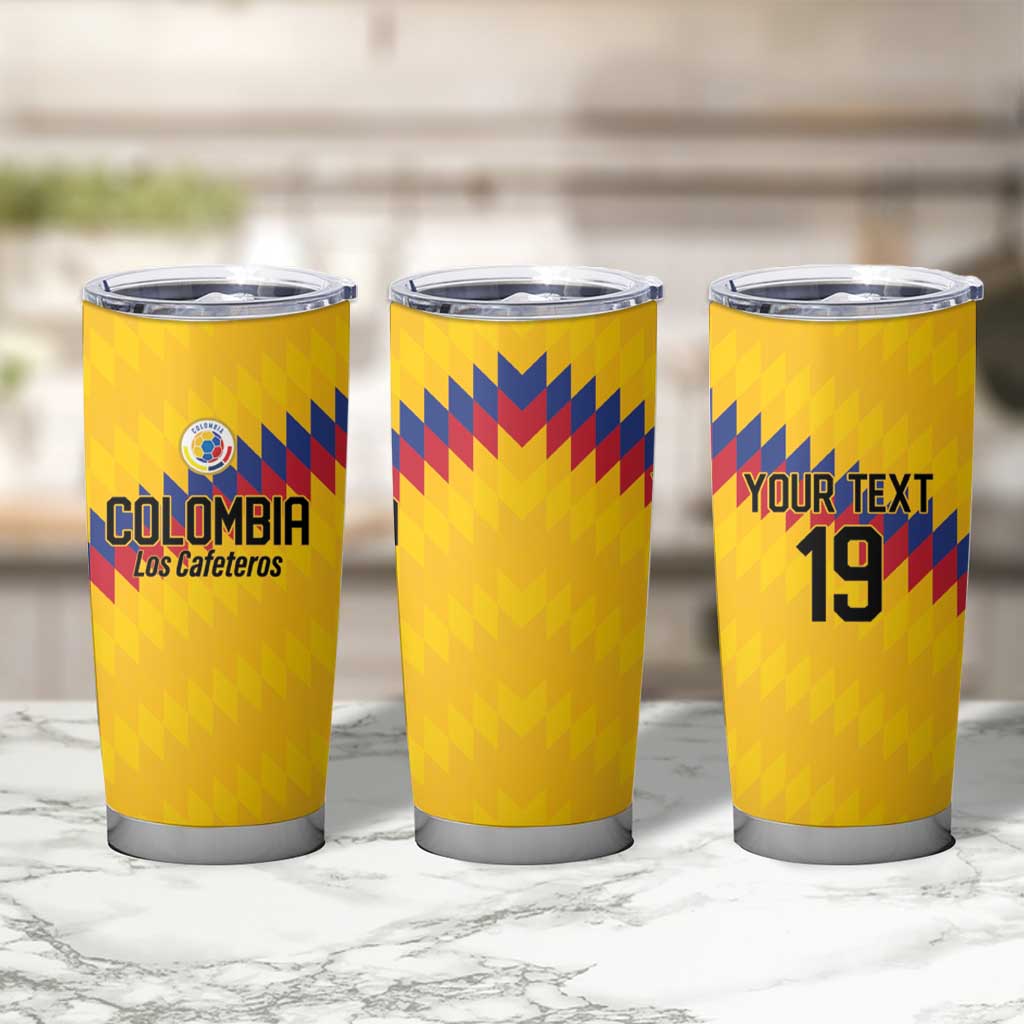 Custom World Football 2026 Colombia Tumbler Cup Vamos Los Cafeteros - Wonder Print Shop