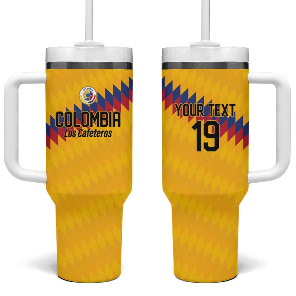 Custom World Football 2026 Colombia Tumbler With Handle Vamos Los Cafeteros - Wonder Print Shop