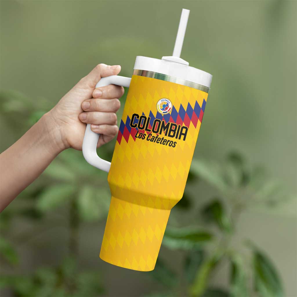 Custom World Football 2026 Colombia Tumbler With Handle Vamos Los Cafeteros - Wonder Print Shop