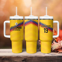 Custom World Football 2026 Colombia Tumbler With Handle Vamos Los Cafeteros - Wonder Print Shop
