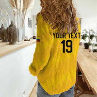 Custom World Football 2026 Colombia Women Casual Shirt Vamos Los Cafeteros - Wonder Print Shop