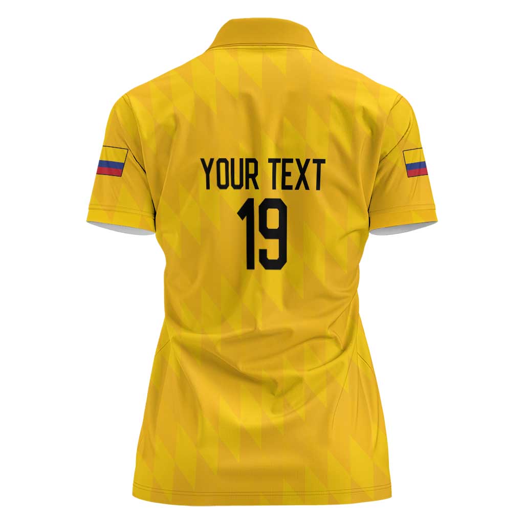Custom World Football 2026 Colombia Women Polo Shirt Vamos Los Cafeteros - Wonder Print Shop
