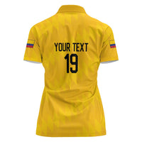 Custom World Football 2026 Colombia Women Polo Shirt Vamos Los Cafeteros - Wonder Print Shop