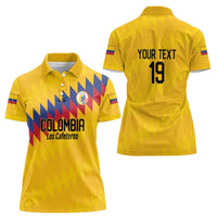 Custom World Football 2026 Colombia Women Polo Shirt Vamos Los Cafeteros - Wonder Print Shop