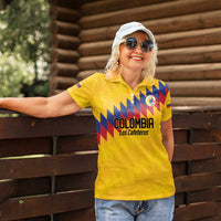 Custom World Football 2026 Colombia Women Polo Shirt Vamos Los Cafeteros - Wonder Print Shop