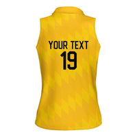 Custom World Football 2026 Colombia Women Sleeveless Polo Shirt Vamos Los Cafeteros - Wonder Print Shop