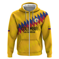 Custom World Football 2026 Colombia Zip Hoodie Vamos Los Cafeteros - Wonder Print Shop