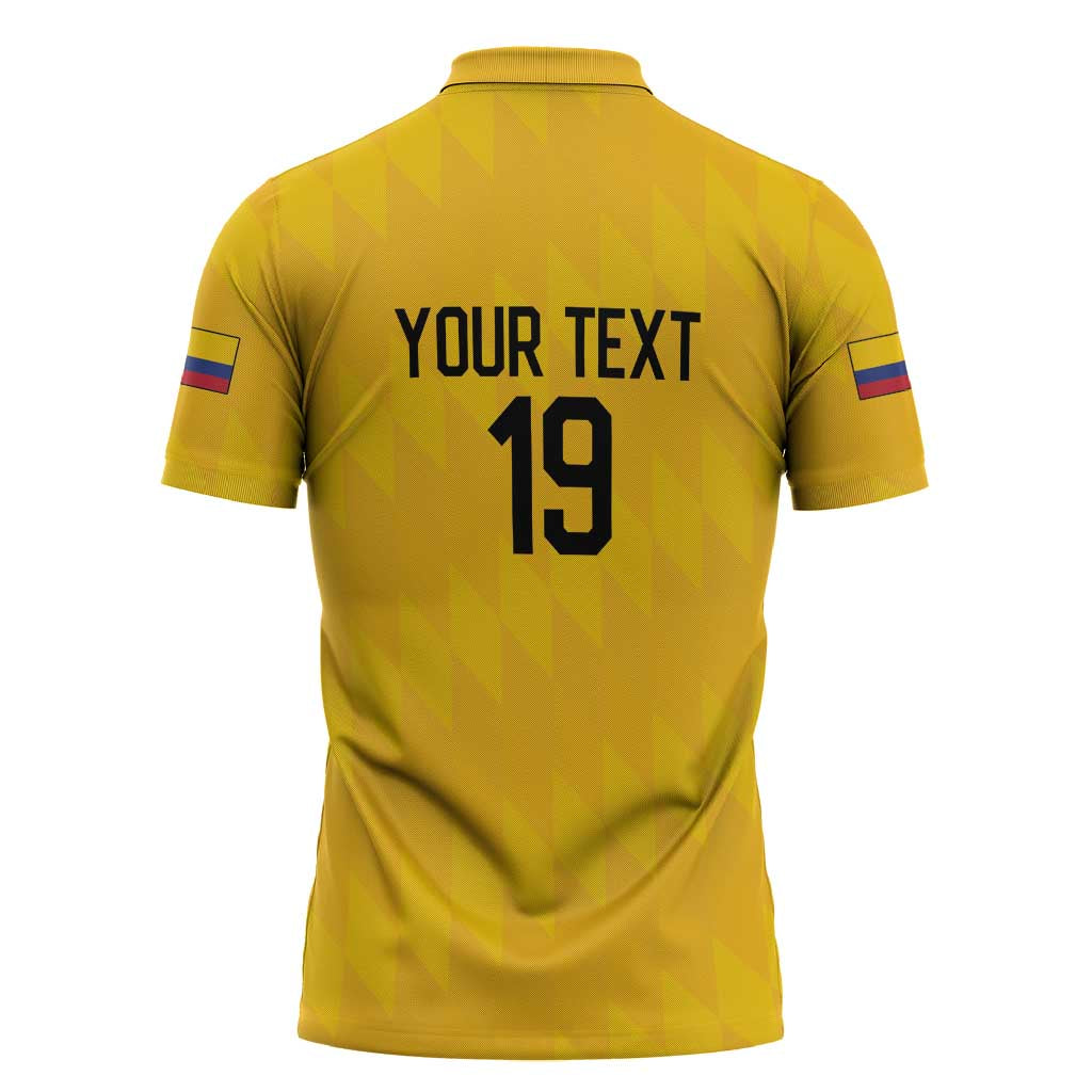 Custom World Football 2026 Colombia Zipper Polo Shirt Vamos Los Cafeteros - Wonder Print Shop