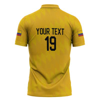 Custom World Football 2026 Colombia Zipper Polo Shirt Vamos Los Cafeteros - Wonder Print Shop