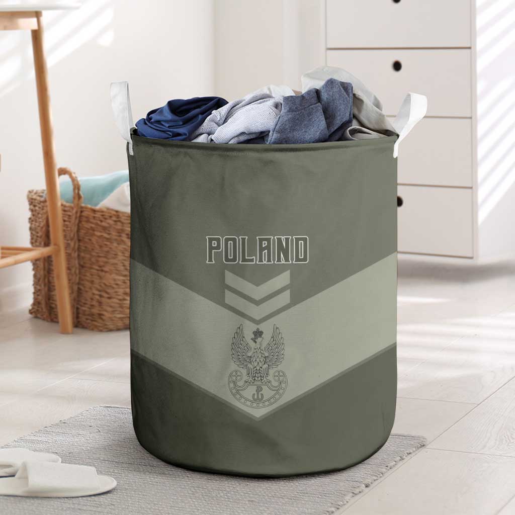 Poland Home Army Laundry Basket Armia Krajowa Military Eagle Chevron Design