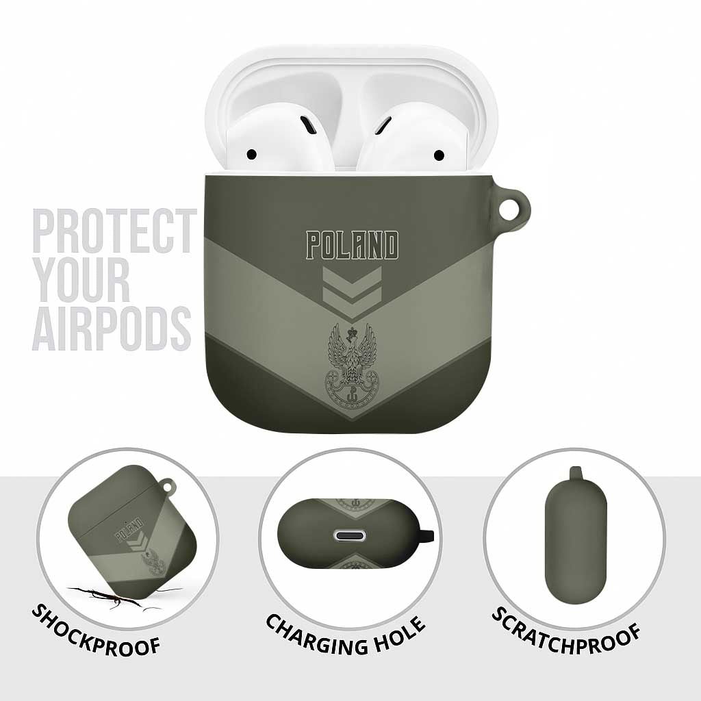 Poland Home Army AirPods Case Armia Krajowa Military Eagle Chevron Design