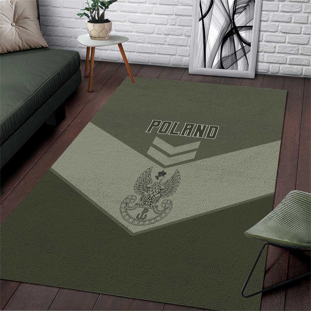 Poland Home Army Area Rug Armia Krajowa Military Eagle Chevron Design