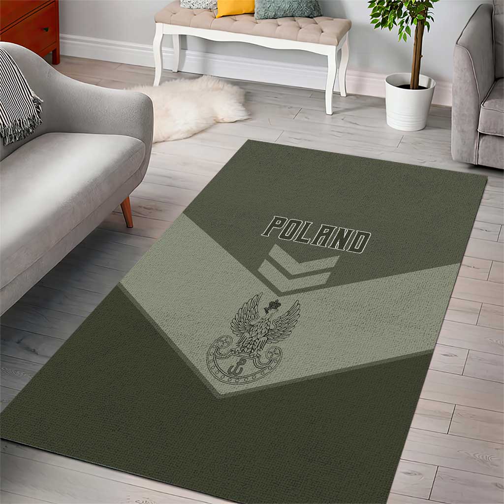 Poland Home Army Area Rug Armia Krajowa Military Eagle Chevron Design