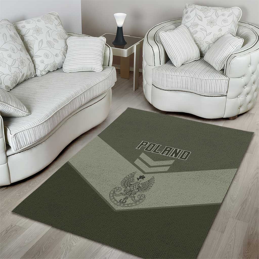 Poland Home Army Area Rug Armia Krajowa Military Eagle Chevron Design