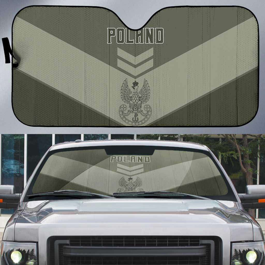 Poland Home Army Auto Sun Shade Armia Krajowa Military Eagle Chevron Design