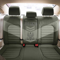 Poland Home Army Back Car Seat Cover Armia Krajowa Military Eagle Chevron Design