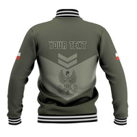 Personalized Poland Home Army Baseball Jacket Armia Krajowa Military Eagle Chevron Design