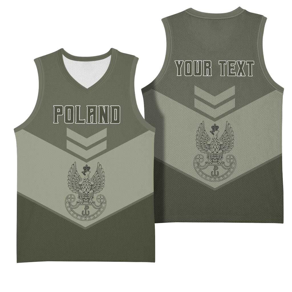 Personalized Poland Home Army Basketball Jersey Armia Krajowa Military Eagle Chevron Design
