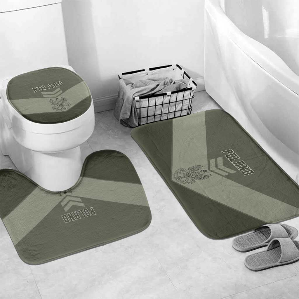 Poland Home Army Bathroom Set Armia Krajowa Military Eagle Chevron Design