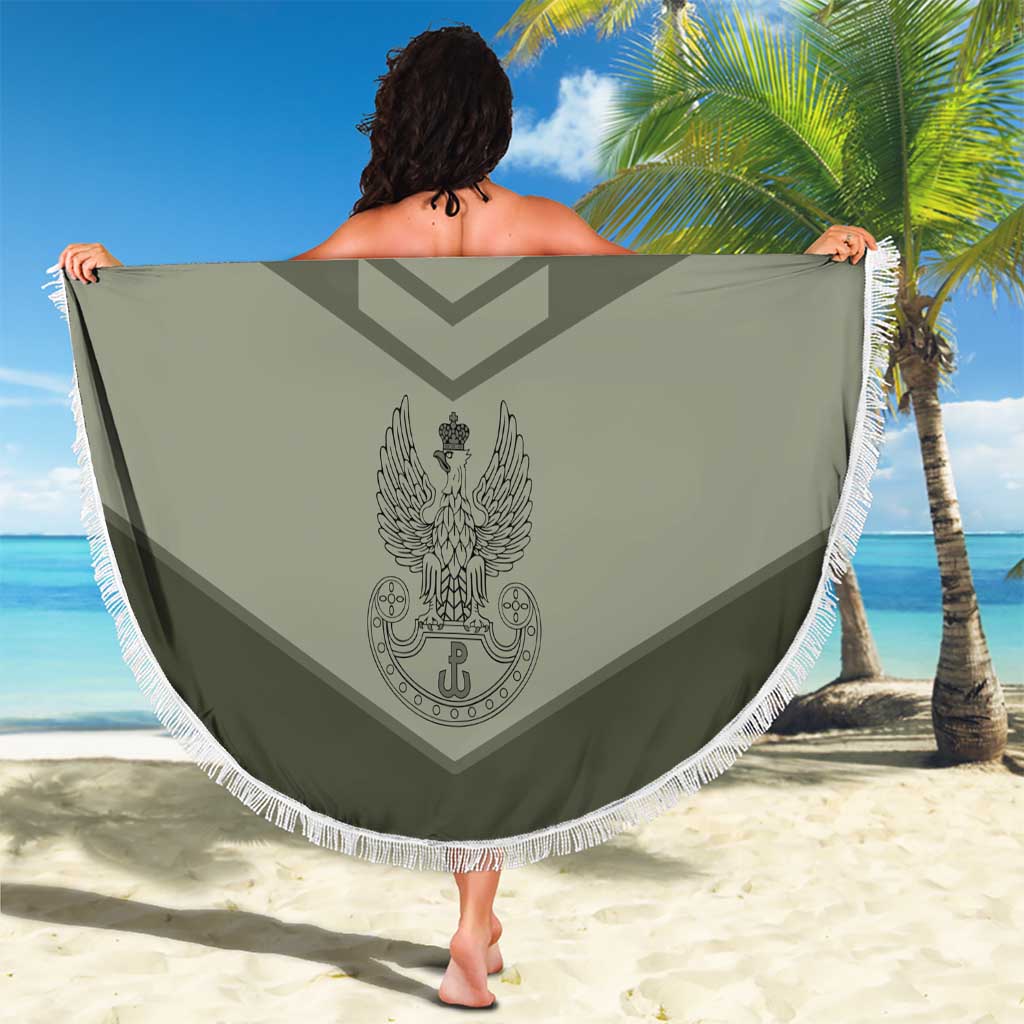 Poland Home Army Beach Blanket Armia Krajowa Military Eagle Chevron Design