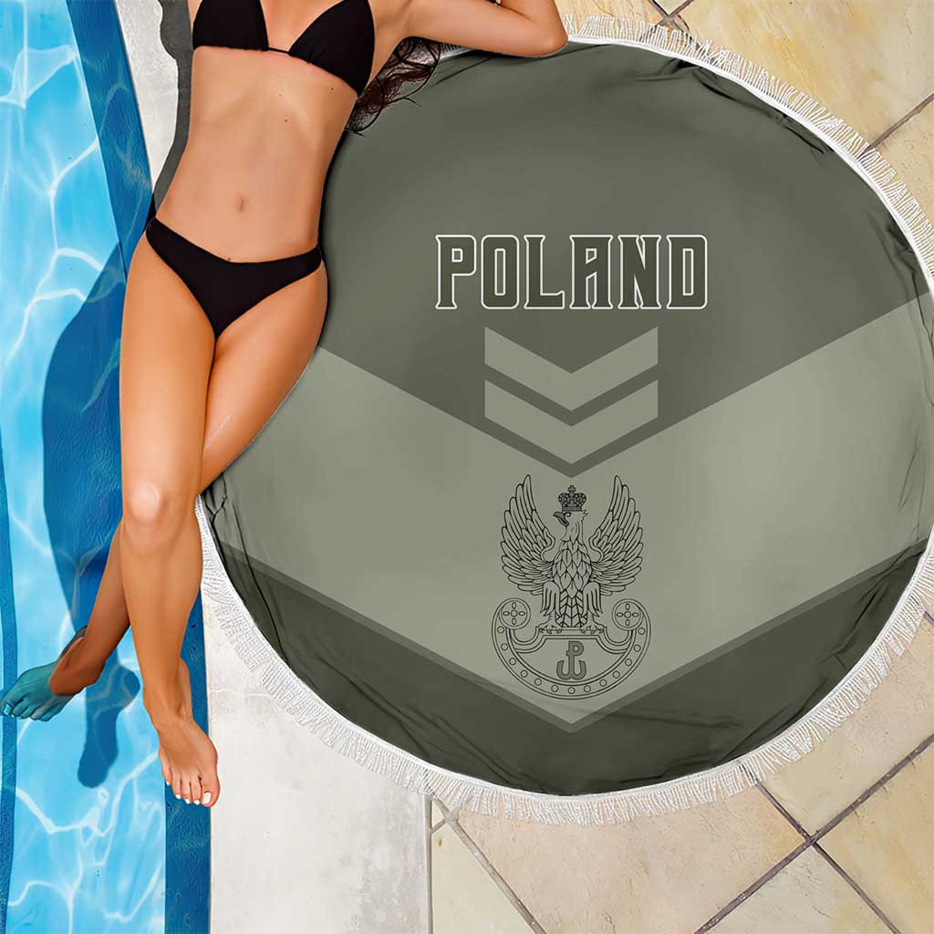 Poland Home Army Beach Blanket Armia Krajowa Military Eagle Chevron Design