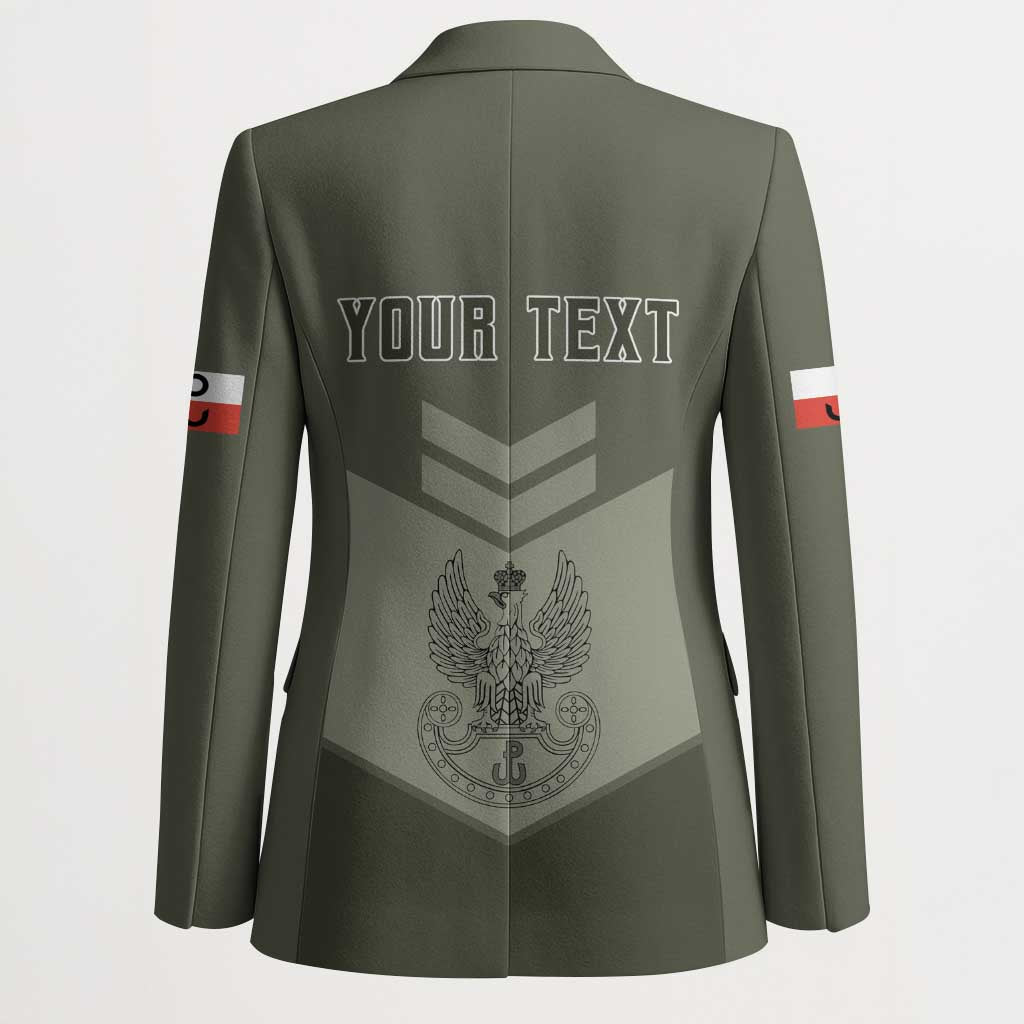Personalized Poland Home Army Blazer Armia Krajowa Military Eagle Chevron Design