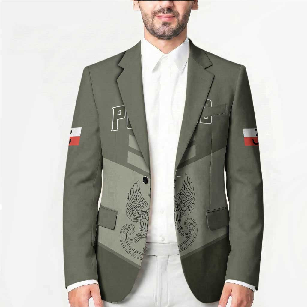 Personalized Poland Home Army Blazer Armia Krajowa Military Eagle Chevron Design