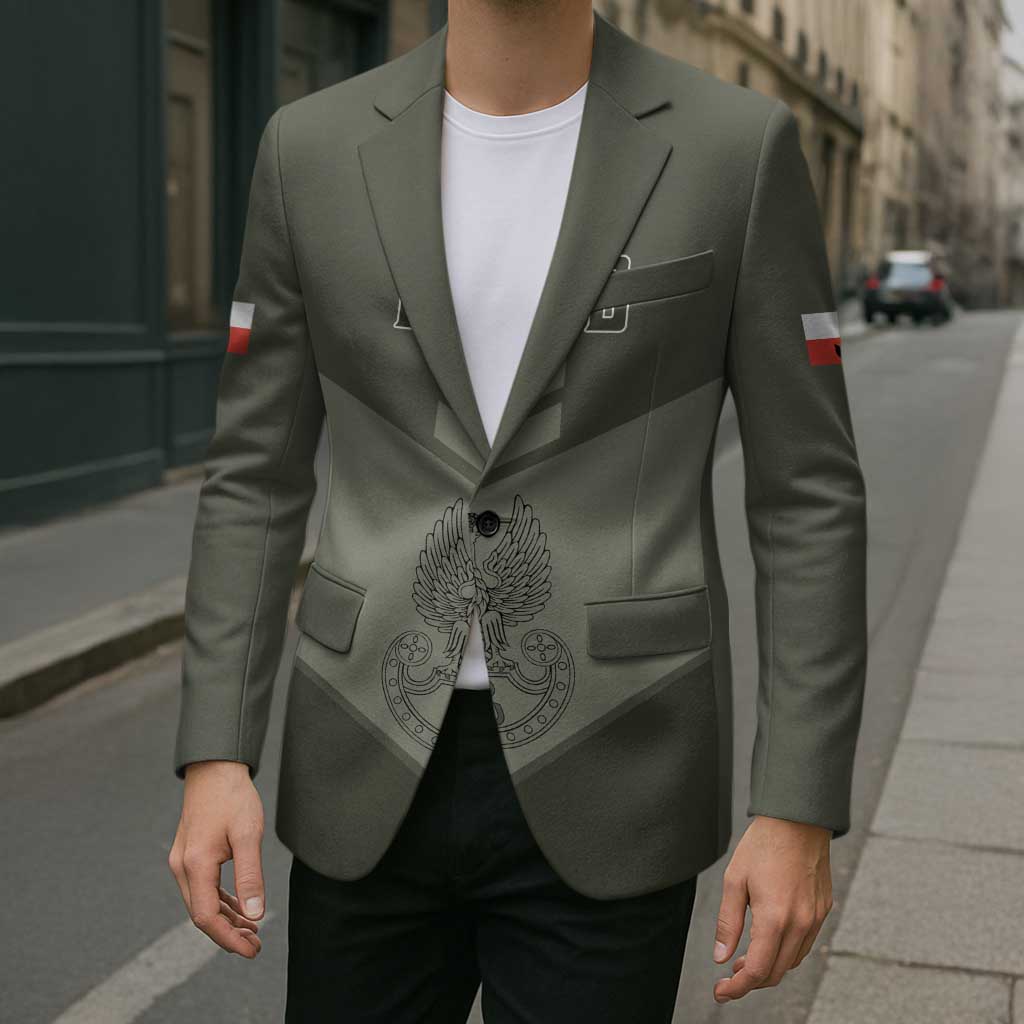 Personalized Poland Home Army Blazer Armia Krajowa Military Eagle Chevron Design