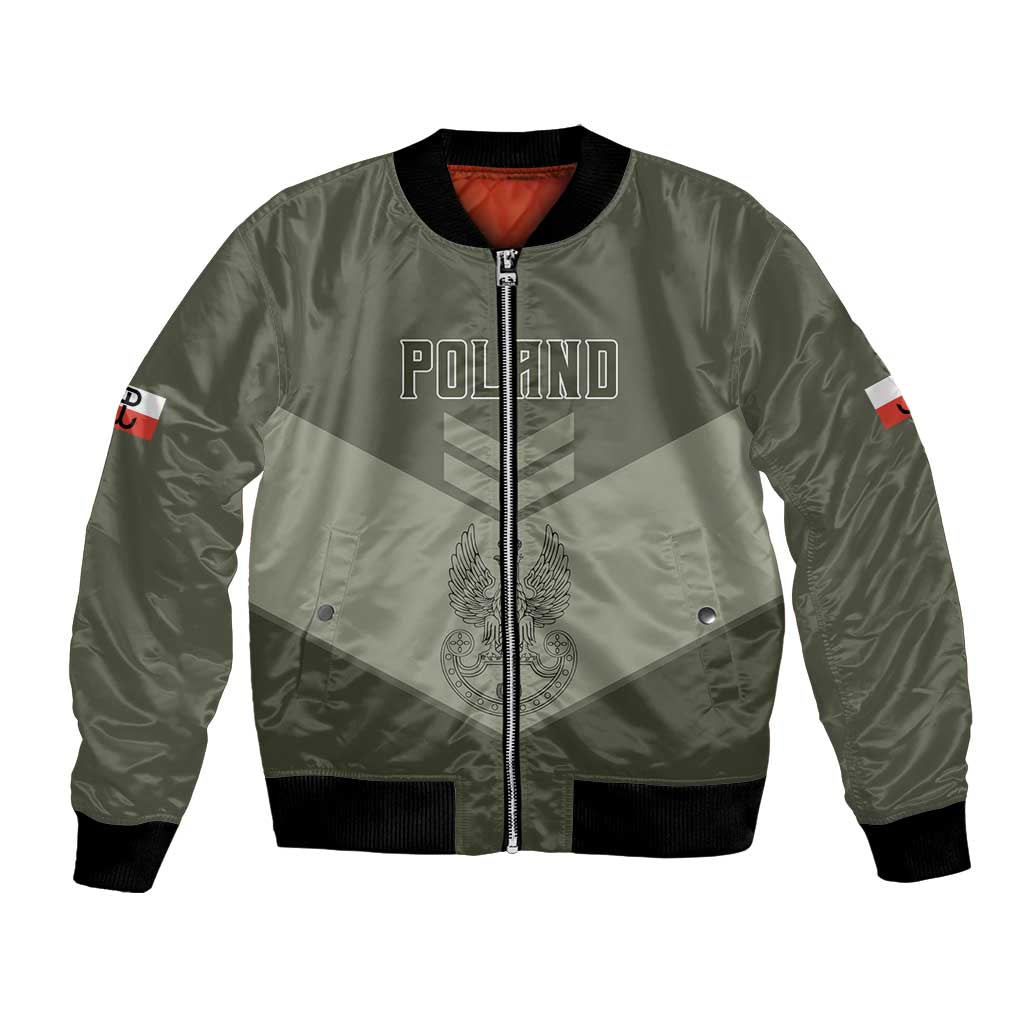Personalized Poland Home Army Bomber Jacket Armia Krajowa Military Eagle Chevron Design