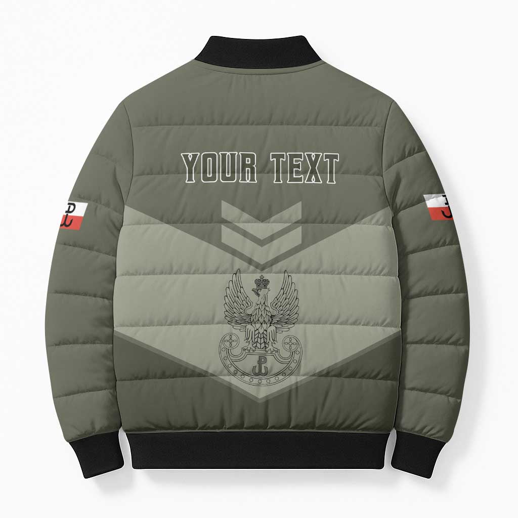 Personalized Poland Home Army Bomber Puffer Jacket Armia Krajowa Military Eagle Chevron Design