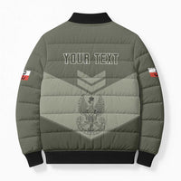 Personalized Poland Home Army Bomber Puffer Jacket Armia Krajowa Military Eagle Chevron Design