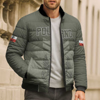 Personalized Poland Home Army Bomber Puffer Jacket Armia Krajowa Military Eagle Chevron Design