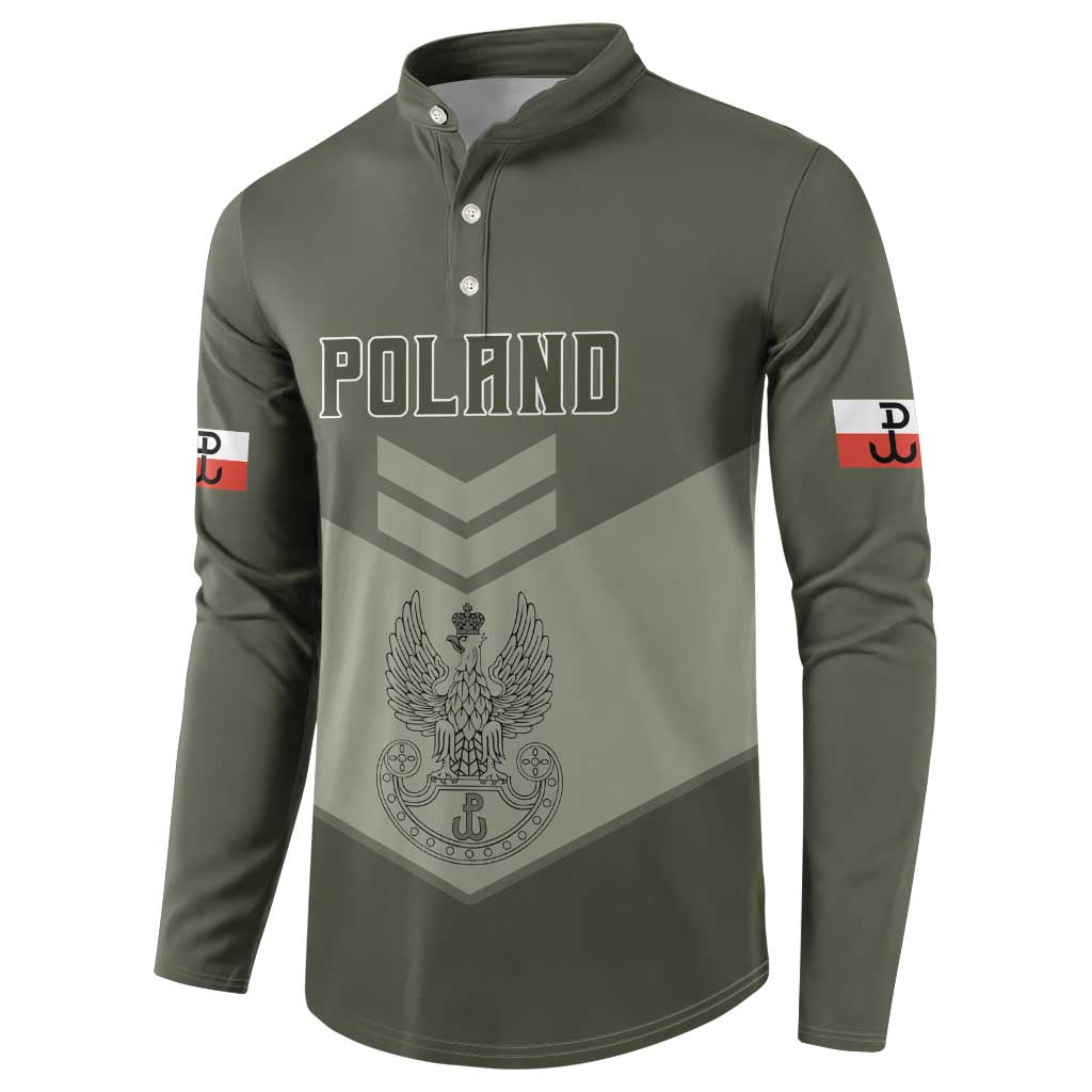 Personalized Poland Home Army Button Sweatshirt Armia Krajowa Military Eagle Chevron Design