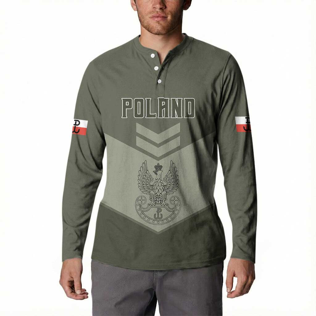 Personalized Poland Home Army Button Sweatshirt Armia Krajowa Military Eagle Chevron Design