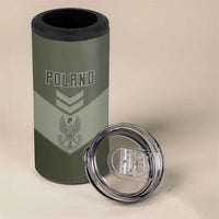 Personalized Poland Home Army 4 in 1 Can Cooler Tumbler Armia Krajowa Military Eagle Chevron Design