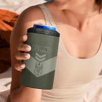 Personalized Poland Home Army 4 in 1 Can Cooler Tumbler Armia Krajowa Military Eagle Chevron Design