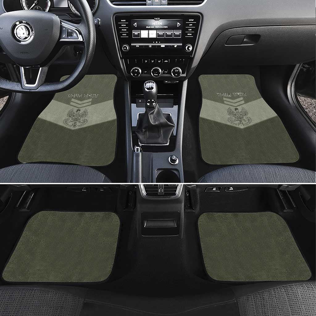 Personalized Poland Home Army Car Mats Armia Krajowa Military Eagle Chevron Design