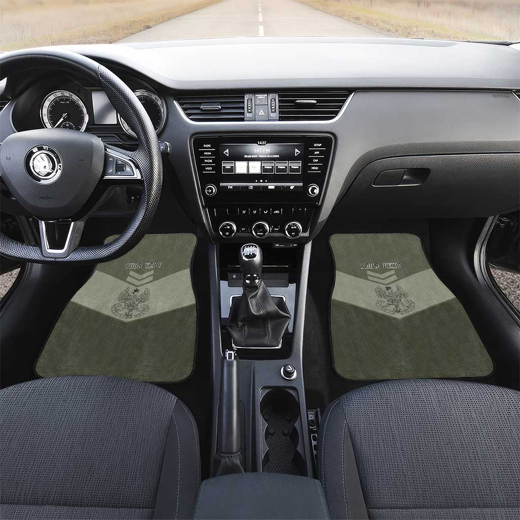 Personalized Poland Home Army Car Mats Armia Krajowa Military Eagle Chevron Design