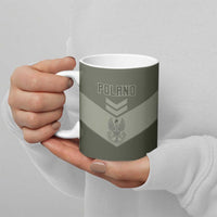 Personalized Poland Home Army Ceramic Mug Armia Krajowa Military Eagle Chevron Design
