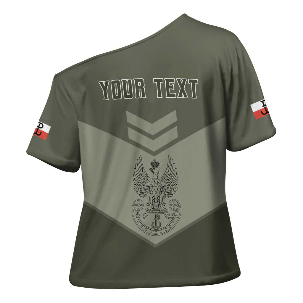 Personalized Poland Home Army Cross Shoulder Shirt Armia Krajowa Military Eagle Chevron Design