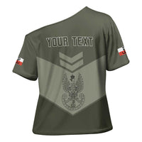 Personalized Poland Home Army Cross Shoulder Shirt Armia Krajowa Military Eagle Chevron Design